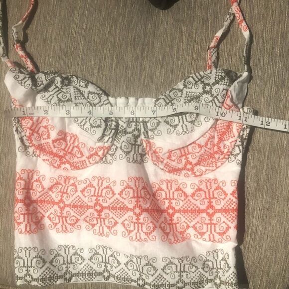 Blue Life Embroidered spaghetti strap top size S - Picture 5 of 6